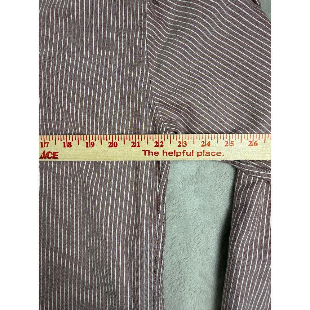 Craft + Flow Red/White Striped Long Sleeve Collard Button Up Mens XL - Picture 9 of 10